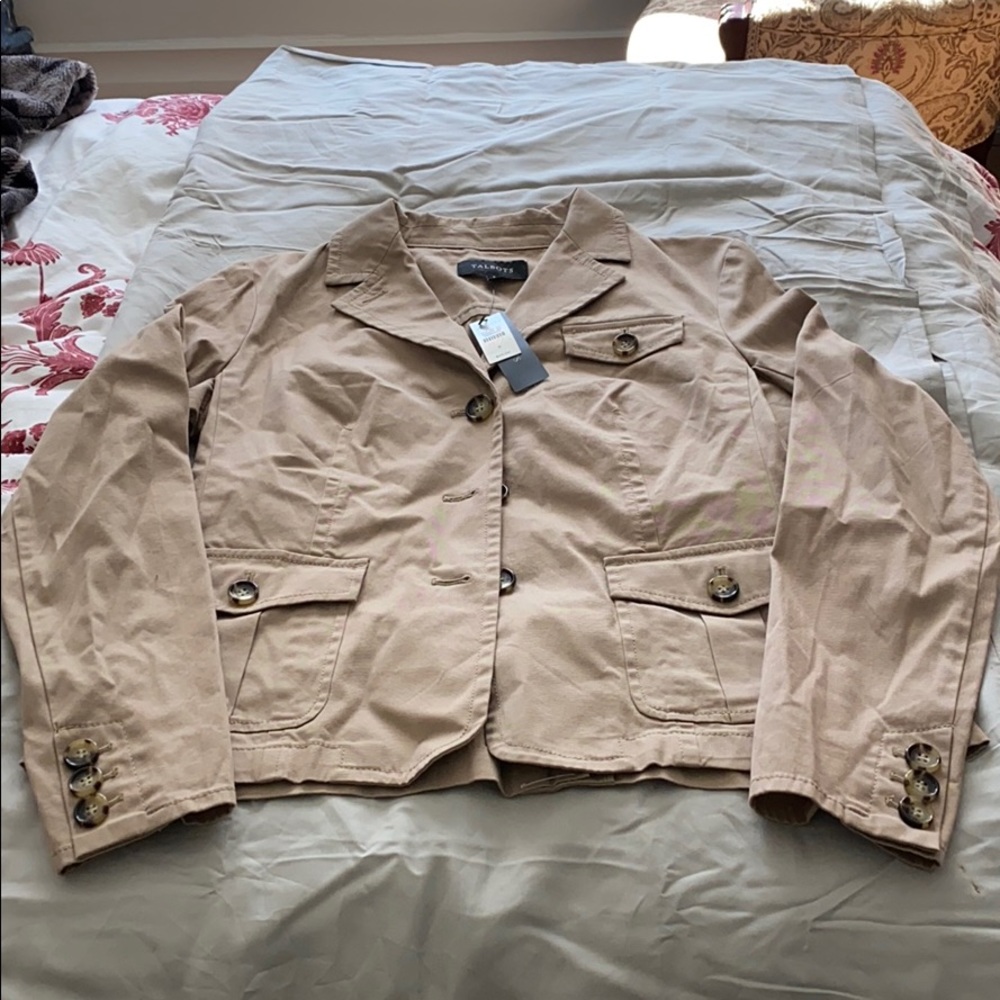 Talbots khaki blazer